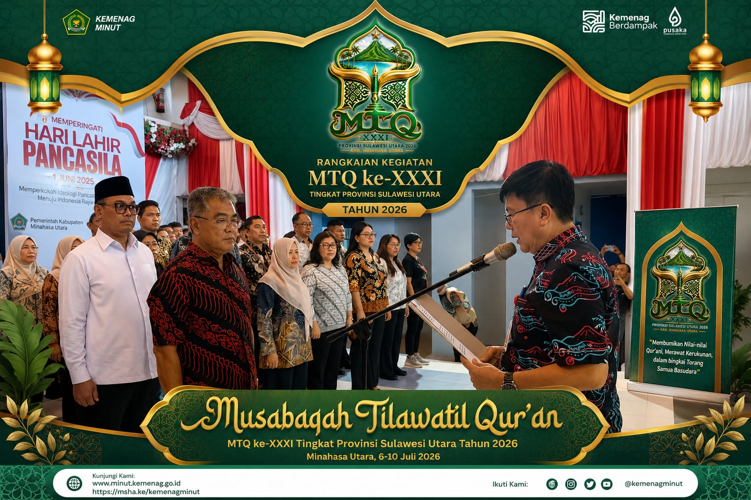 Hitung Mundur MTQ XXXI Sulut, Panitia Pelaksana Resmi Dilantik